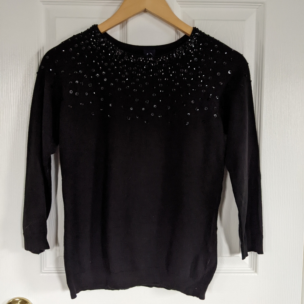 GAP sequined sparkly black sweater